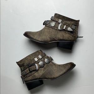 Naughty Monkey Ankle Boots Size 6 Leather Women’s